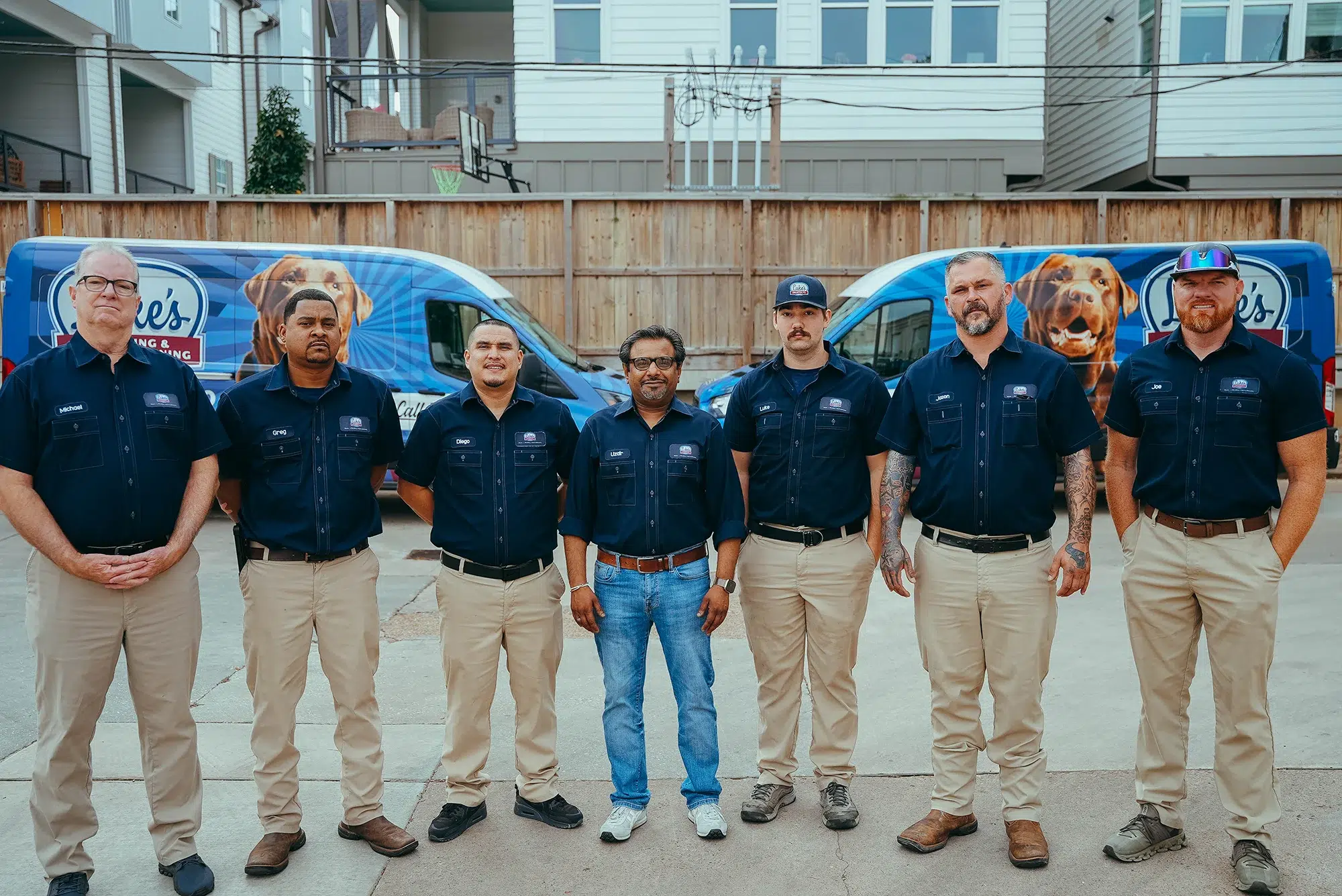 Luke's plumbing and HVAC team, built on referrals and a reputation for doing it right