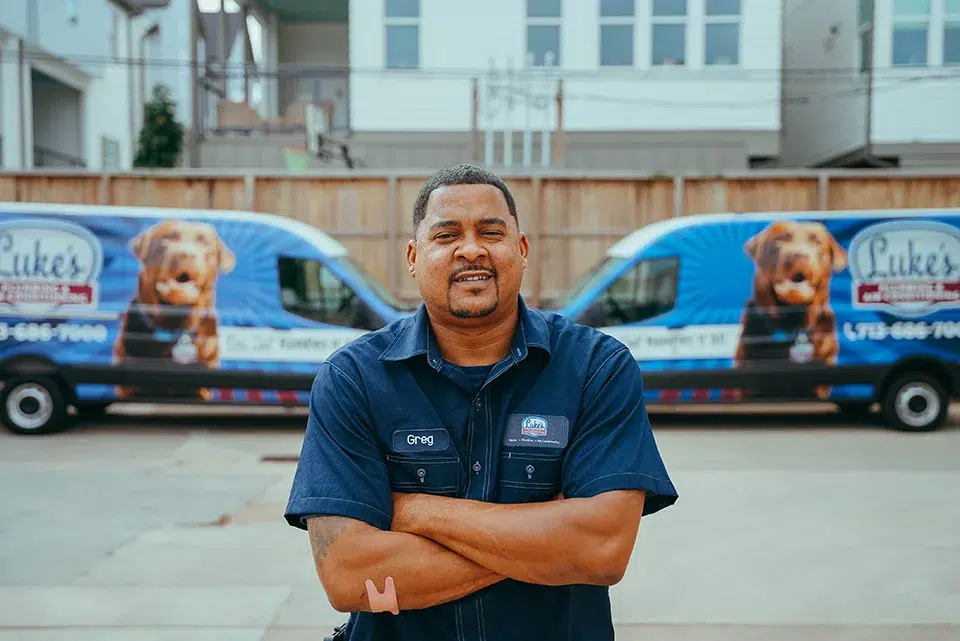 Greg, Houston plumber from Luke's ready to tackle leaks, clogs, and everything in between