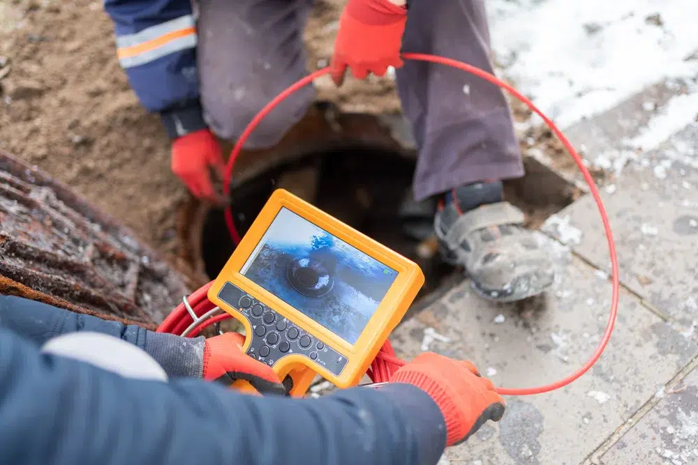 Sewer inspection in Houston, TX.
